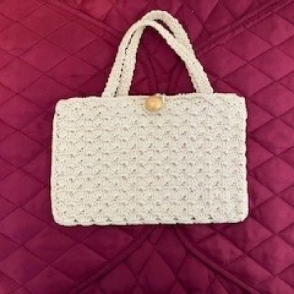 Vintage Cream Crochet Handbag